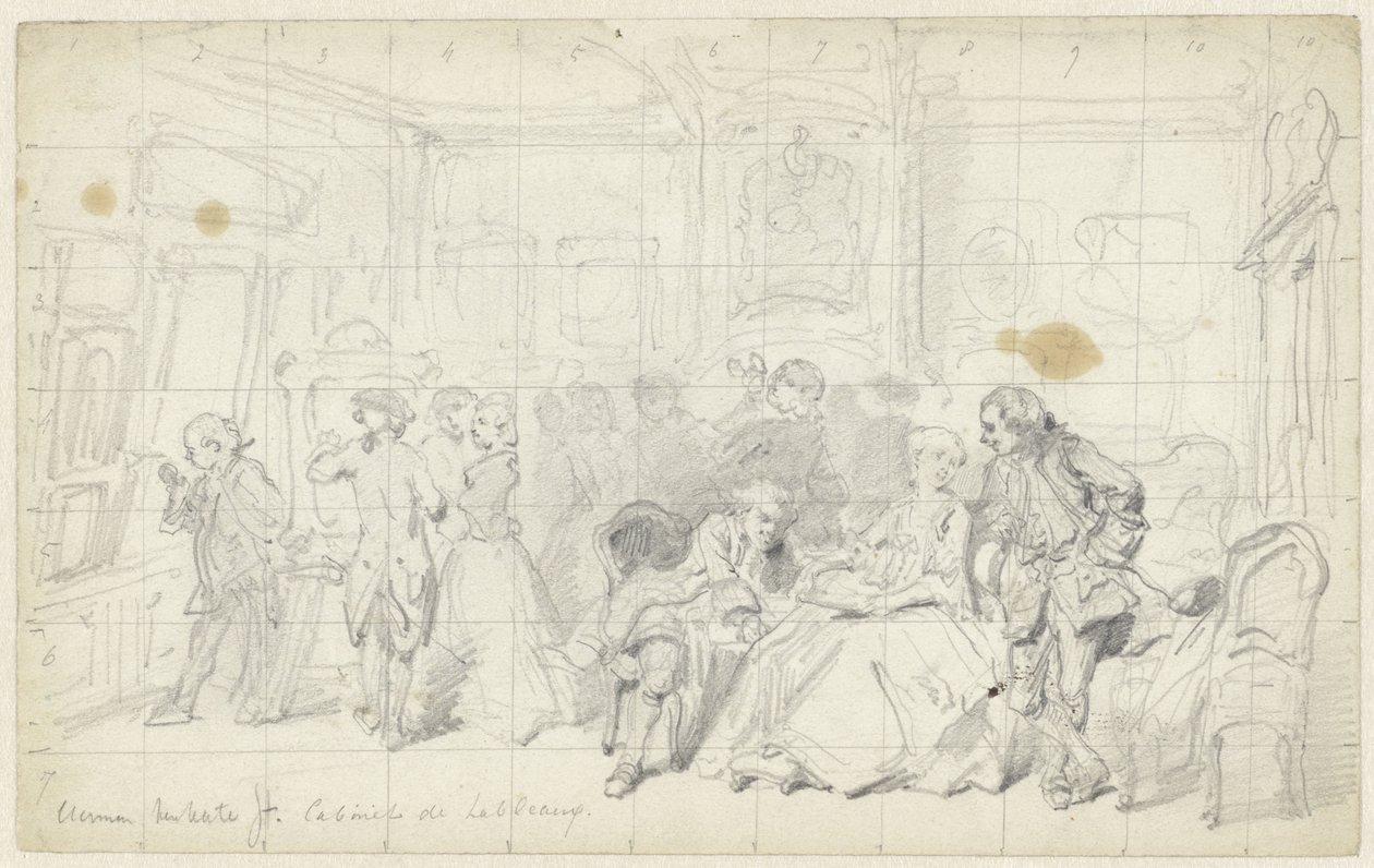 Kunstbetrachtung in einem alten holländischen Haus von Herman Frederik Carel ten Kate
