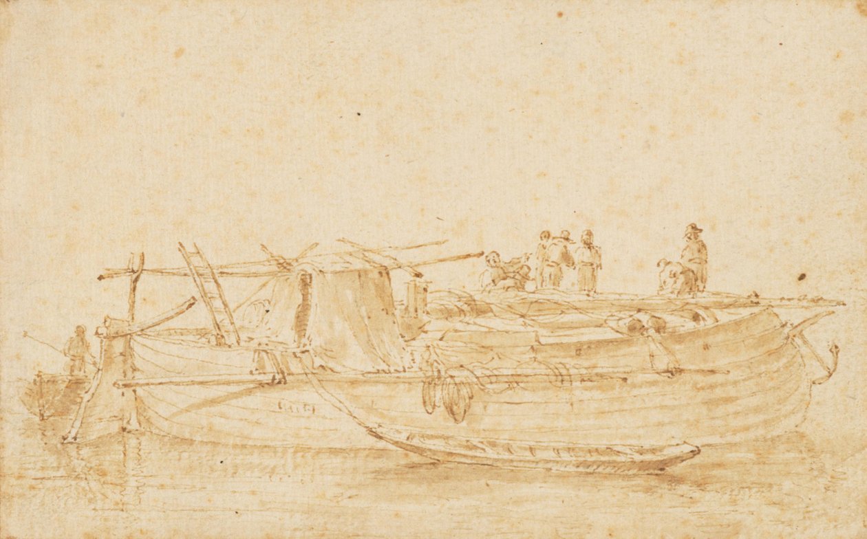 Ein Frachtschiff von Herman Saftleven