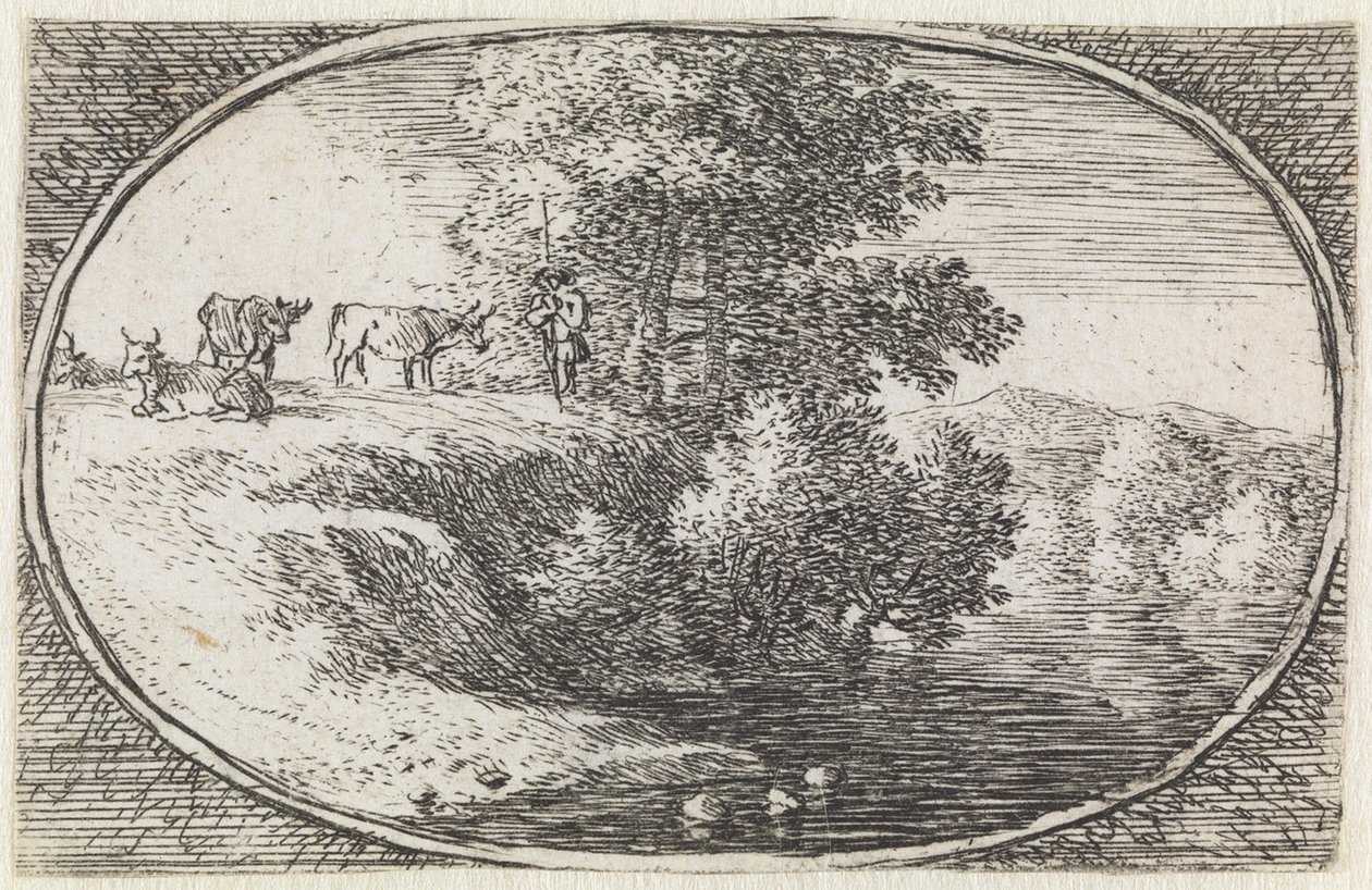 Landschaft (Nr. 12 aus der Serie: variae campestrum fantasiae) von Herman van Swanevelt