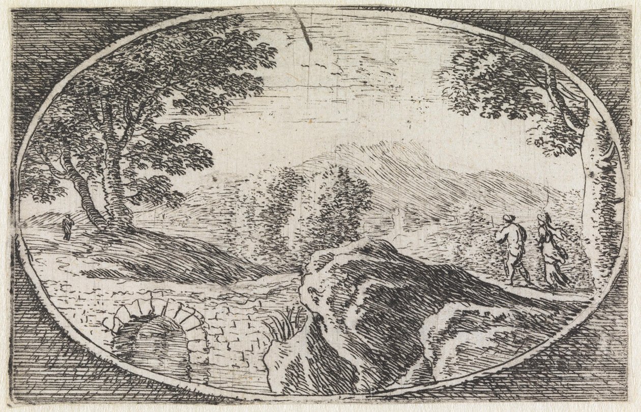 Landschaft (Nr. 14 aus der Serie: variae campestrum fantasiae) von Herman van Swanevelt