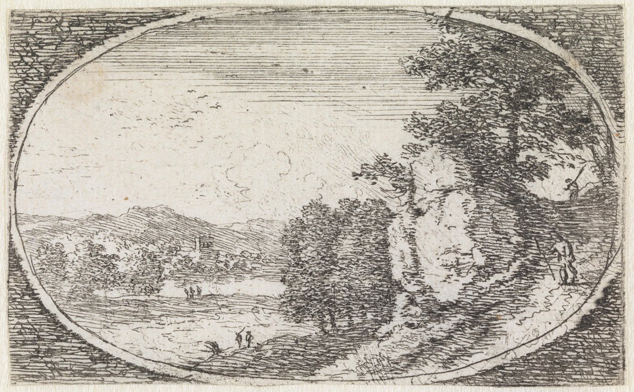Landschaft (Nr. 19 aus der Serie: Variae campestrum fantasiae) von Herman van Swanevelt