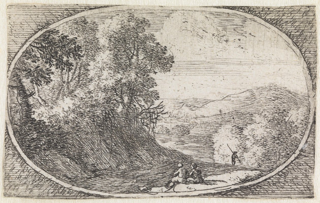 Landschaft (Nr. 5 aus der Serie: variae campestrum fantasiae) von Herman van Swanevelt