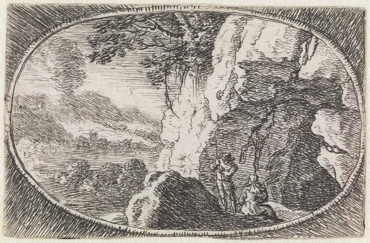 Landschaft (Nr. 7 aus der Serie: Variae campestrum fantasiae) von Herman van Swanevelt