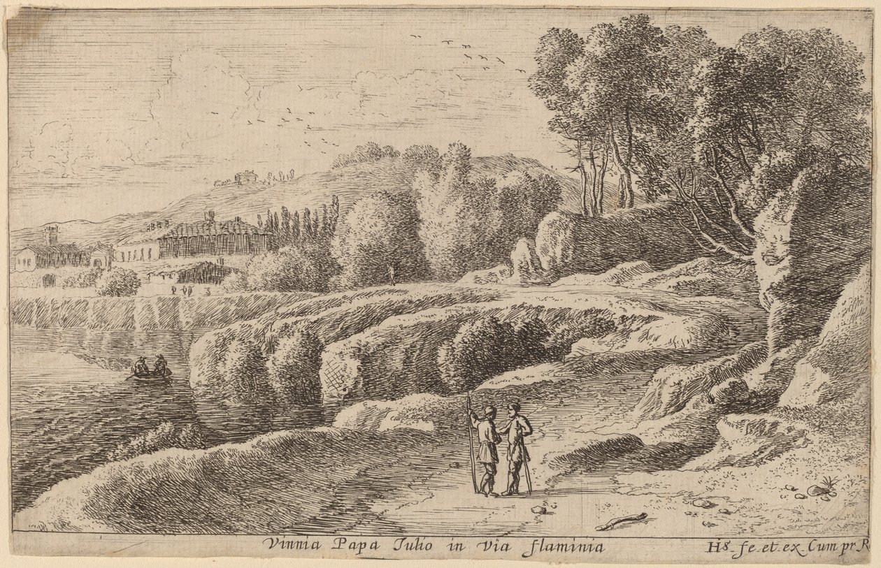 Weinberg von Papst Julius an der Via Flaminia von Herman van Swanevelt
