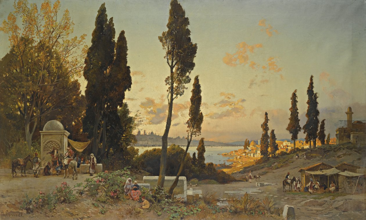 Blick über den Bosporus, Konstantinopel von Hermann David Salomon Corrodi