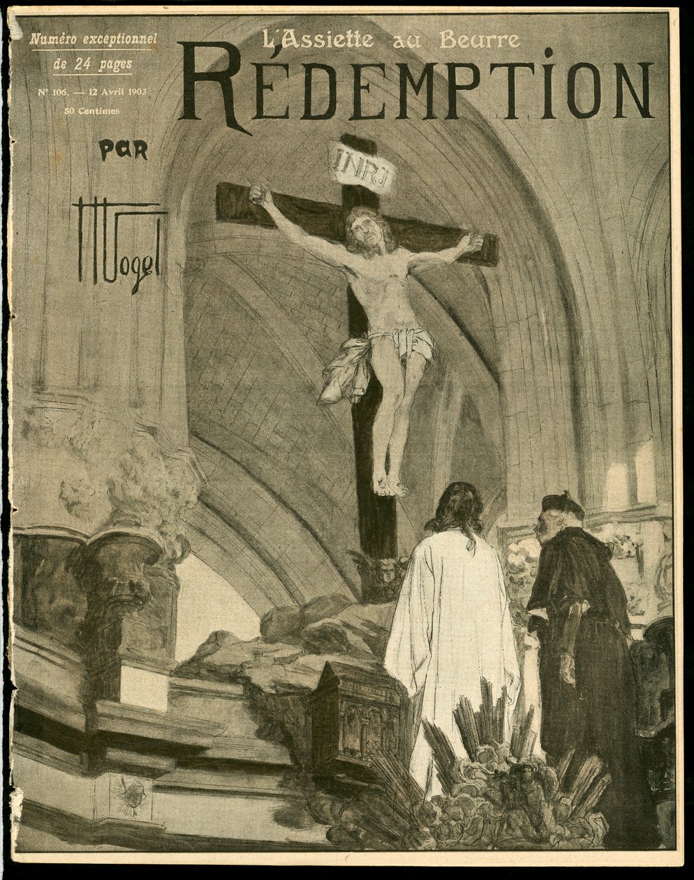 Cover von „The Butter Plate“, Nummer 106, Satirisch in Farben von Hermann Vogel