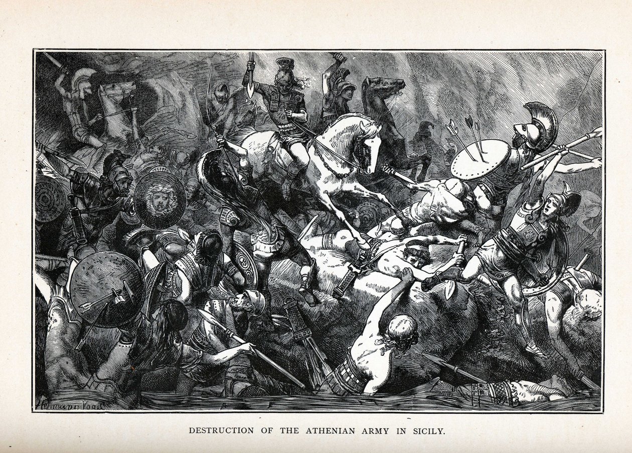 Zerstörung der athenischen Armee in Sizilien von Hermann Vogel