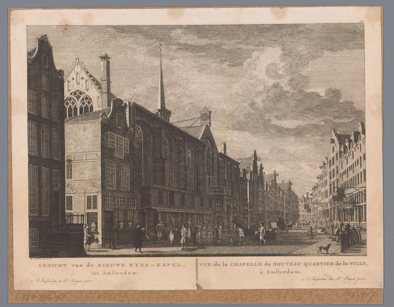 Ansicht der Heilige Stede (Nieuwezijds Kapel) in Amsterdam von Hermanus Petrus Schouten (possibly)