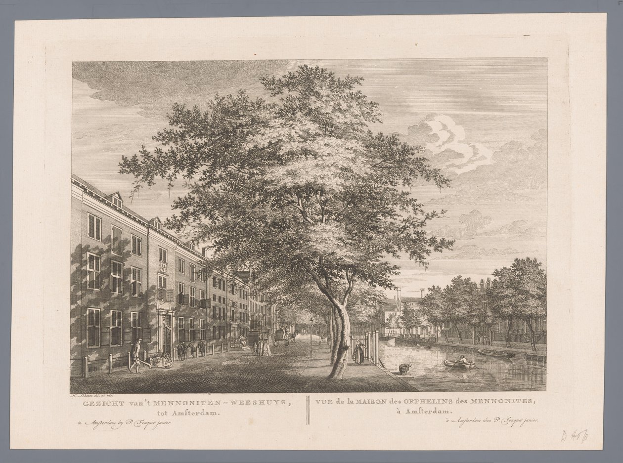 Ansicht des Mennoniten-Waisenhauses in Amsterdam von Hermanus Petrus Schouten (possibly)