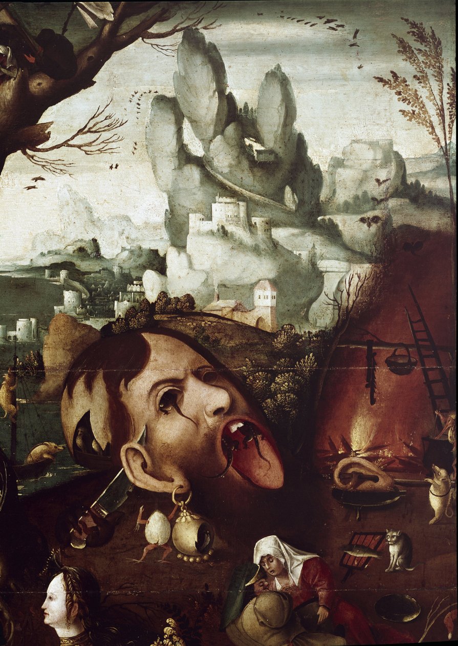 Die Versuchung des heiligen Antonius (Detail) von Herri met de (c.1510 p.1550) Bles