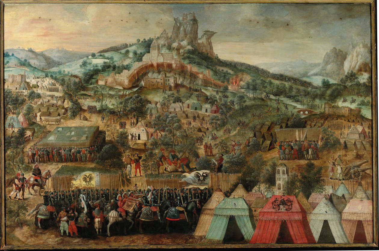 Belagerung von Therouanne, mit einem von Karl V. angeführten Heer unterhalb der Stadt von Herri met de Bles