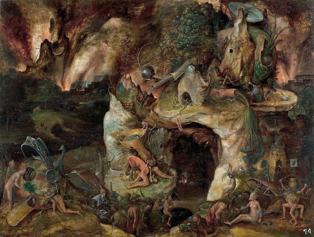 Landschaft der Hölle (um 1561) von Hieronymus (school of) Bosch