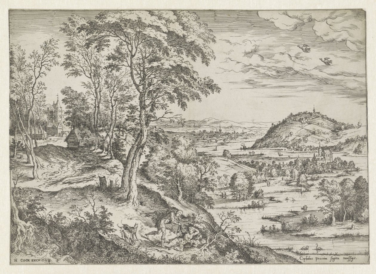 Cephalus und Procris von Hieronymus Cock
