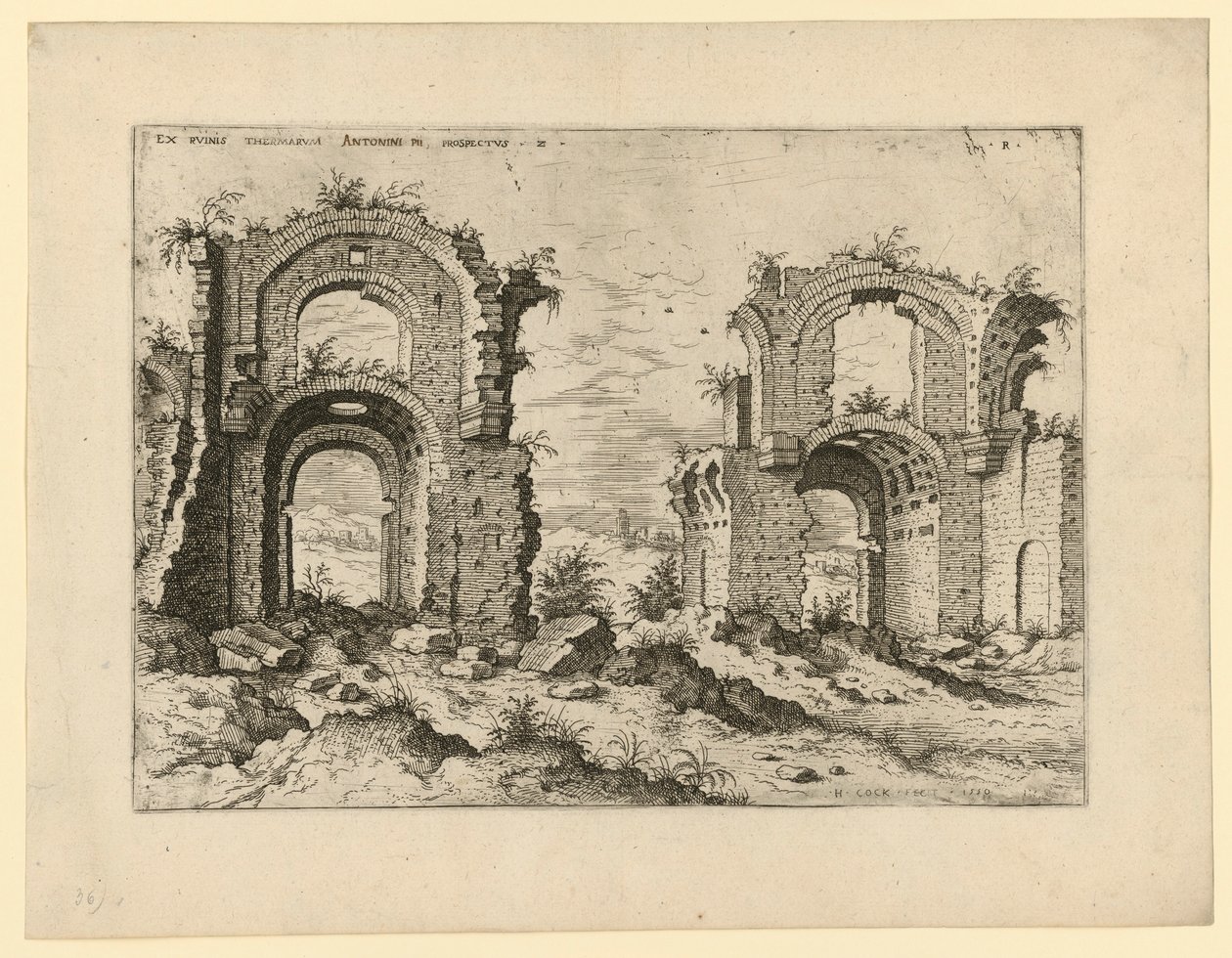 Die Thermen des Antonius Pius von Hieronymus Cock