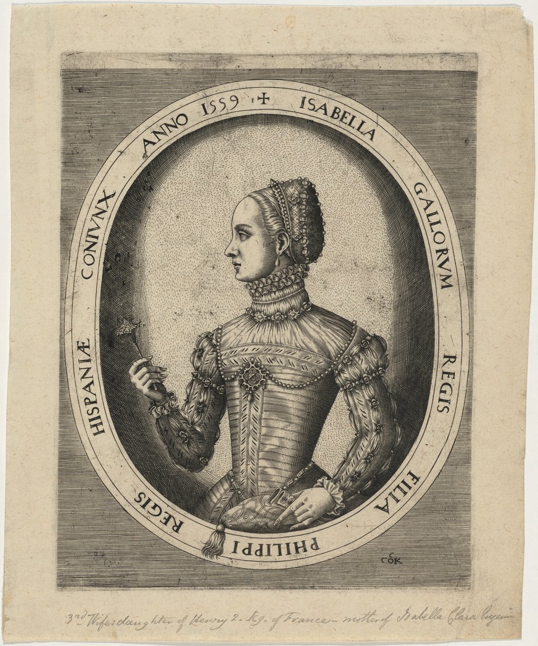 Isabella, dritte Frau von Philipp II. von Spanien von Hieronymus Cock