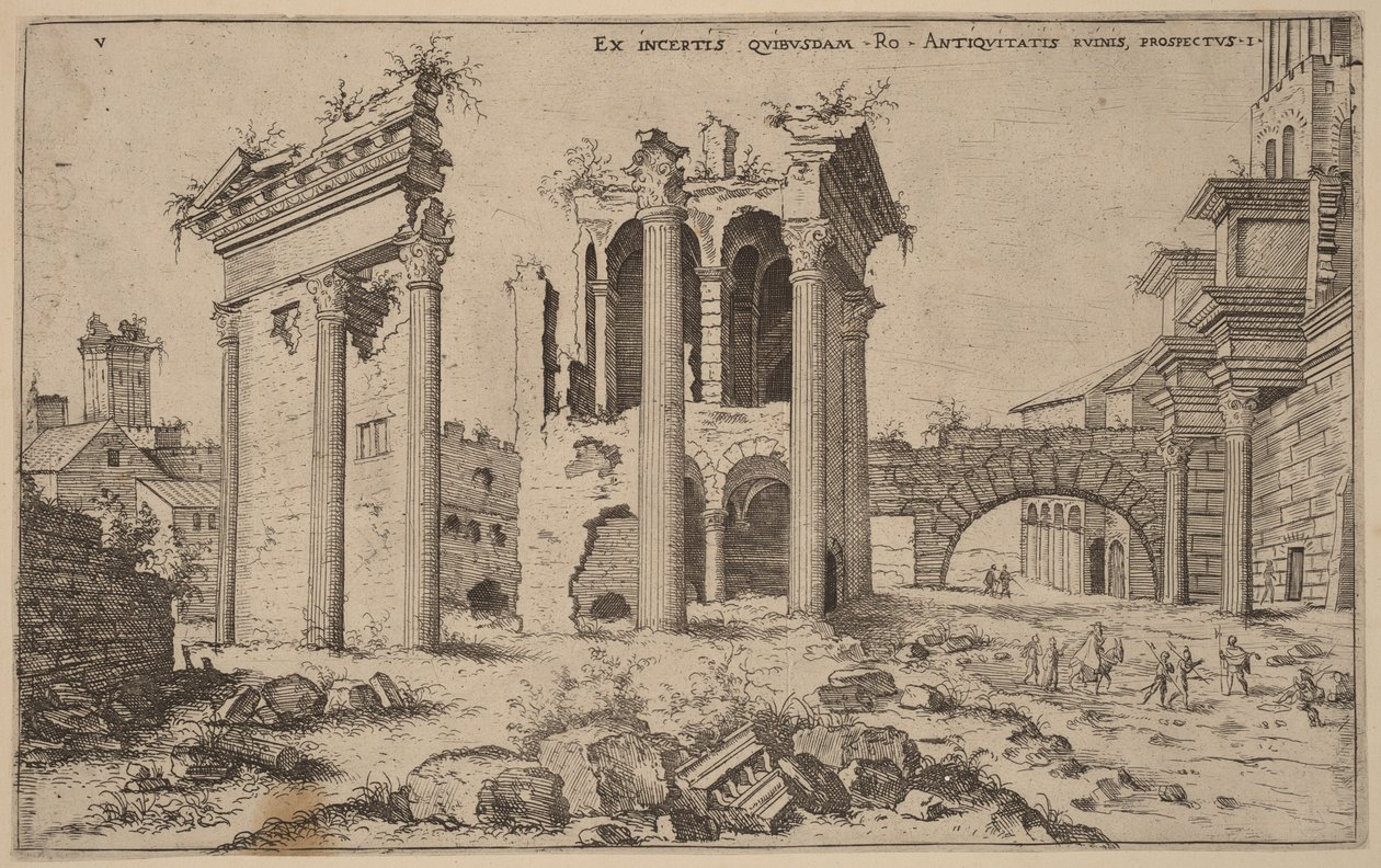 Ansicht des Forums von Nerva von Hieronymus Cock