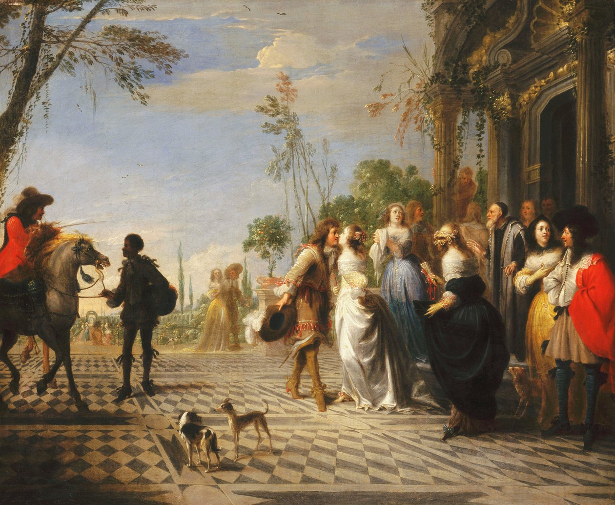 Das Gleichnis vom verlorenen Sohn - Der verlorene Sohn verlässt das Haus von Hieronymus Janssens
