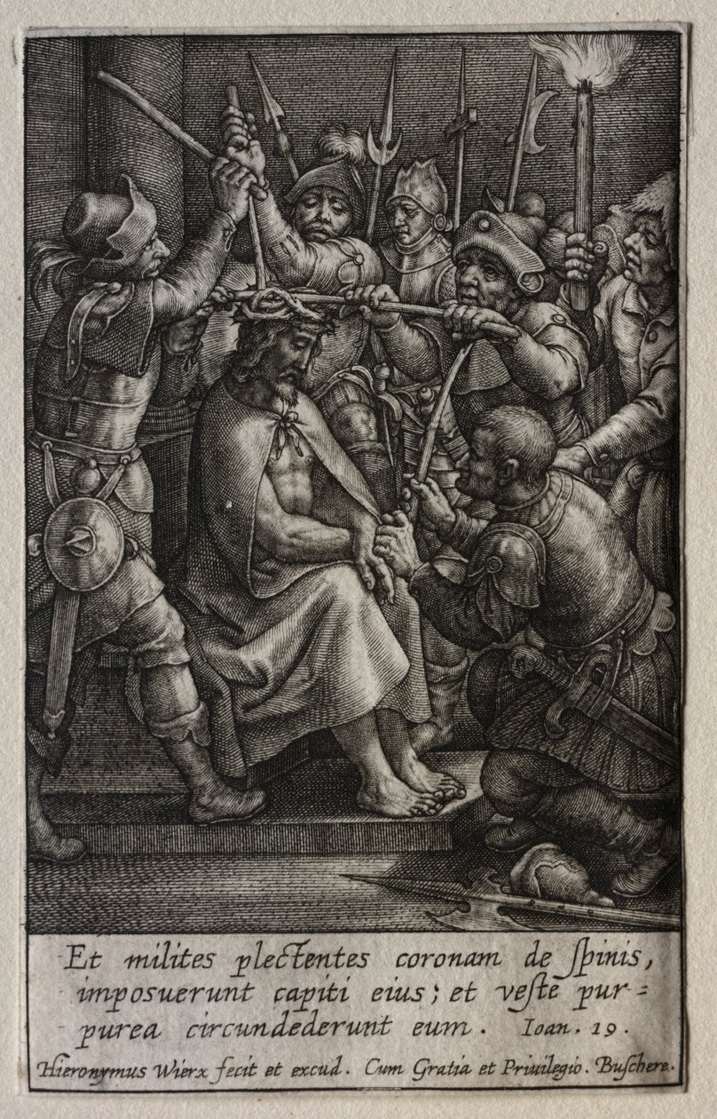 Die Passion: Die Krönung mit Dornen von Hieronymus Wierix