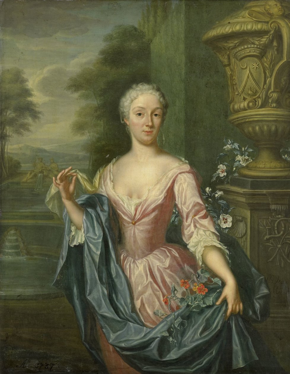 Porträt von Claudine van Royen (geboren 1712), Frau von Pieter Teding van Berkhout von Hieronymus van der Mij