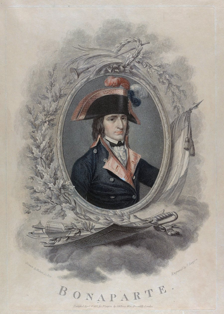 Napoleon I. Bonaparte - Ledru, Hilaire (1769-1840) - 1801 - Radierung, Aquarell - 40x51,2 - Privatbesitz von Hilaire Ledru