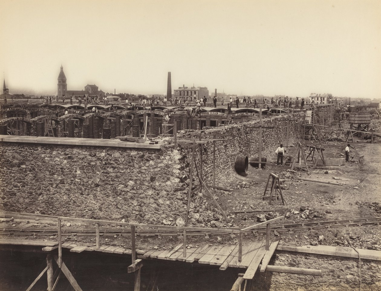Montrouge-Reservoir, Oberes Becken, rechte Seite, ca. 1870 von Hippolyte Auguste Collard