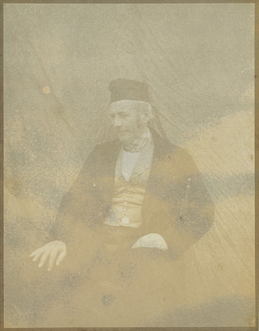 Porträt eines sitzenden Mannes mit Mütze von Hippolyte Bayard