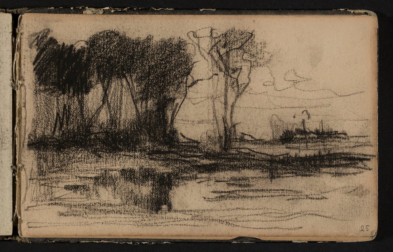 Verschleierte Figur (Seite aus einem Skizzenbuch) von Hippolyte Boulenger