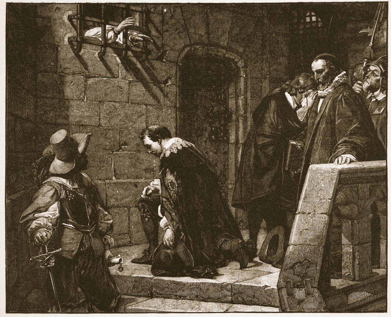 Lord Strafford auf dem Weg zur Hinrichtung, Illustration aus 