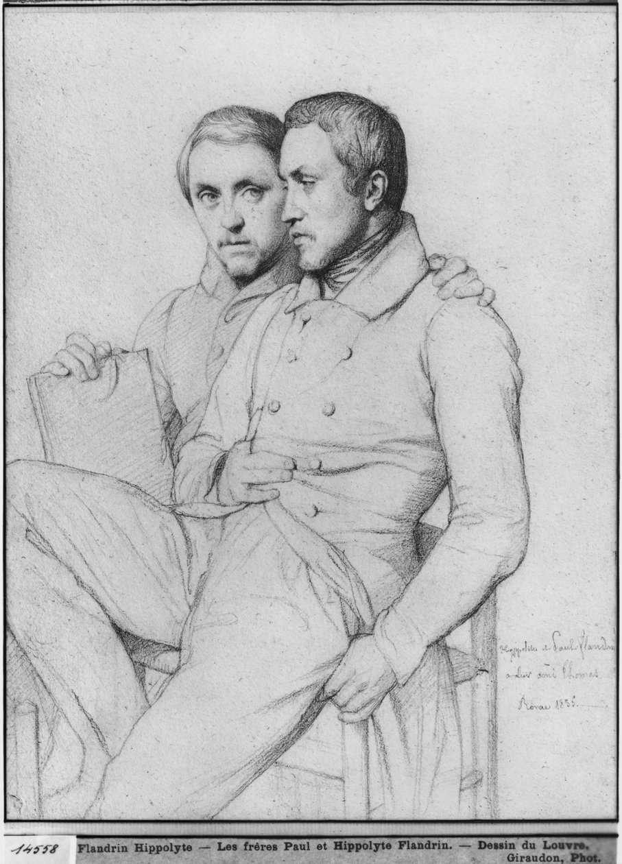 Doppelporträt von Hippolyte und Paul Flandrin, 1835 von Hippolyte Flandrin