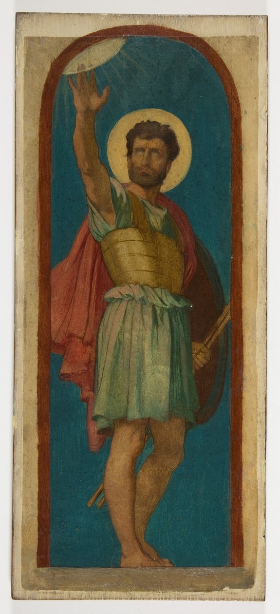 Josua, mit der Sonne oben links von Hippolyte Flandrin