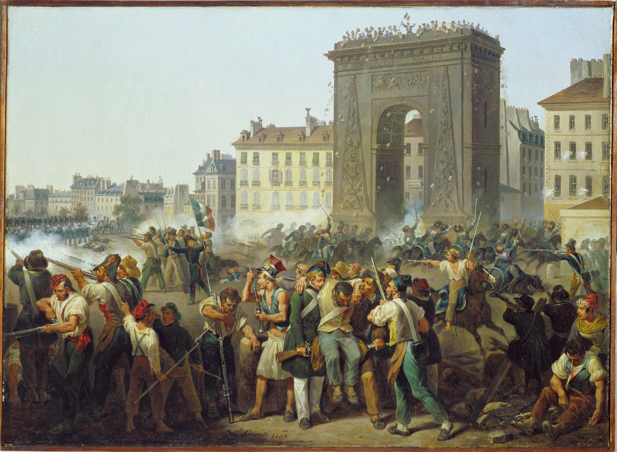 Kämpfe am Stadttor von St. Denis am 28. Juli von Hippolyte Lecomte