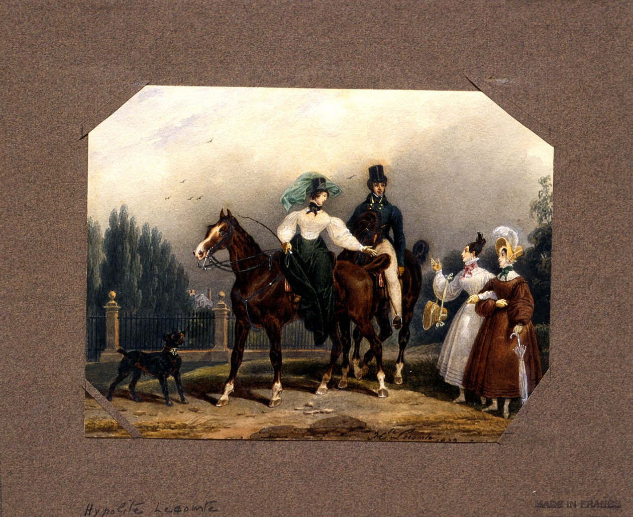 Treffen auf der Promenade von Hippolyte Lecomte