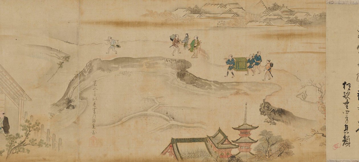Szenen aus den Theatern und den Vergnügungsvierteln von Yoshiwara von Hishikawa Moronobu