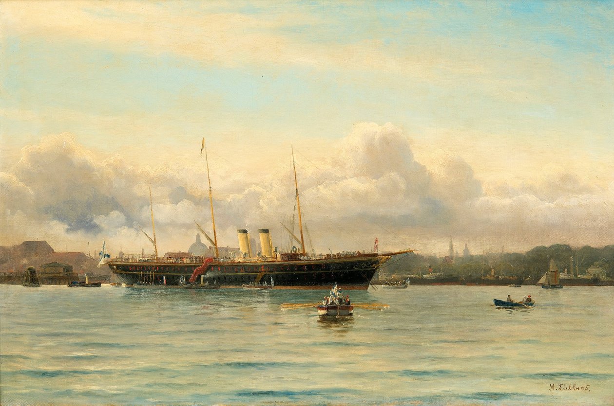 Kaiserliche Yacht Polestar im Hafen von Kopenhagen von Holger Peter Svane Lübbers