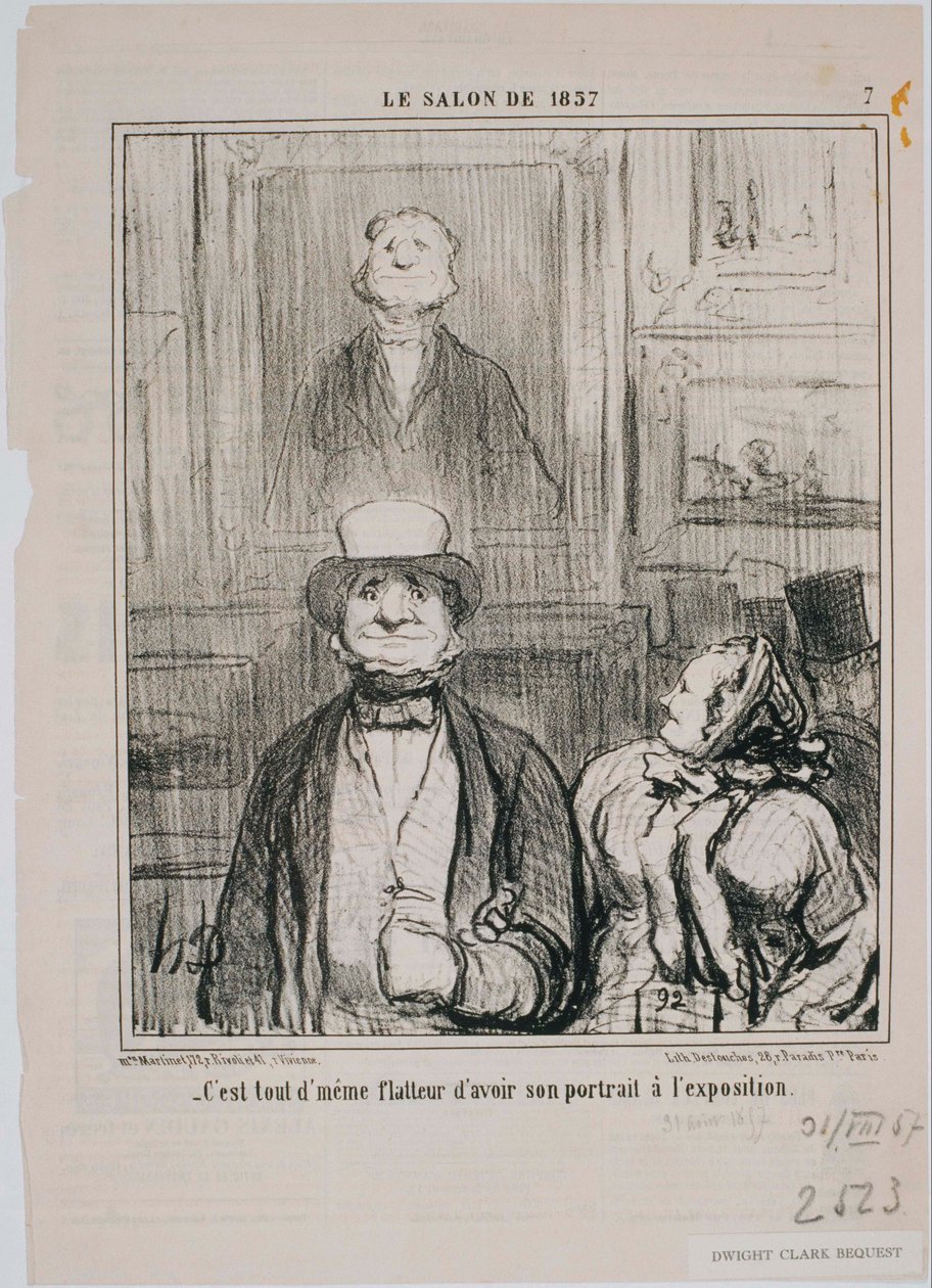 Der Salon von 1857 - Wie, es ist in diesem Keller, dass... von Honoré Daumier