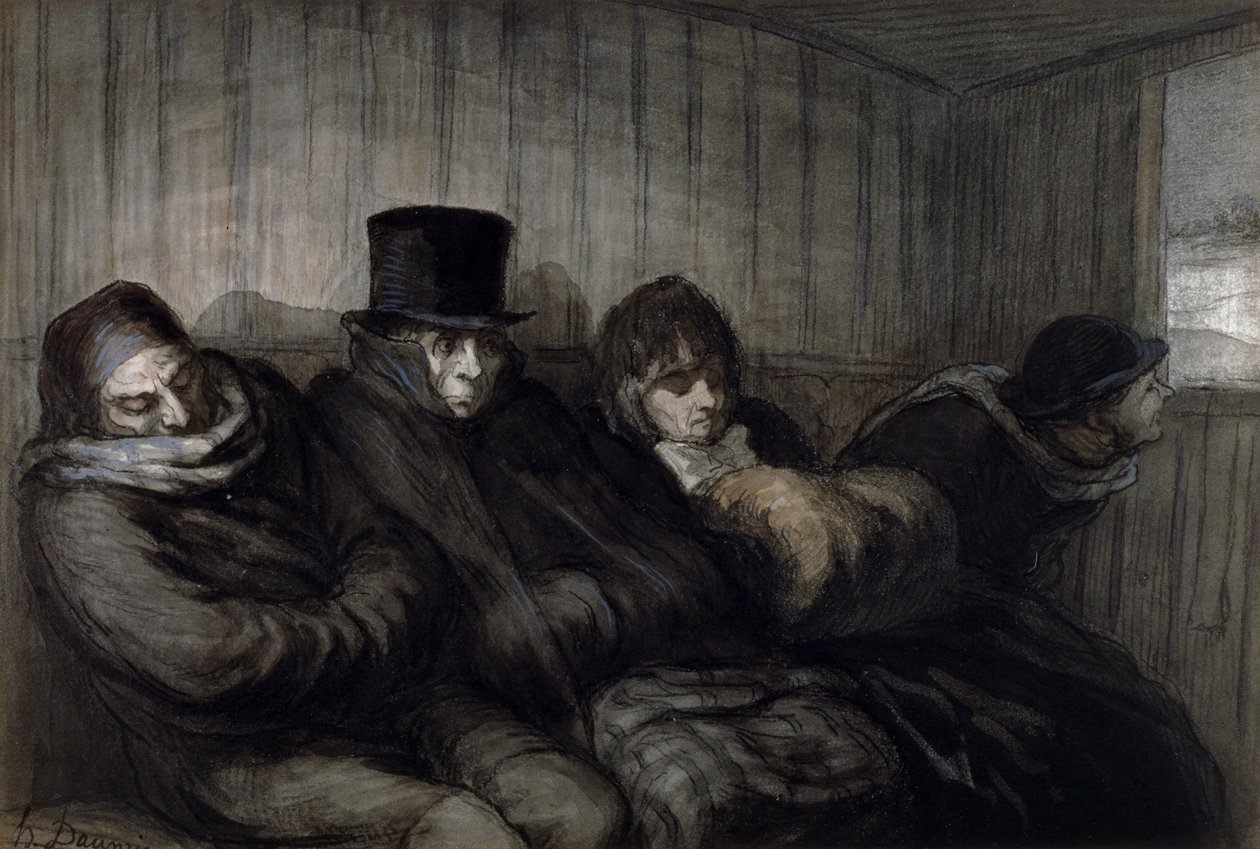 Die zweite Klasse, 1864 von Honoré Daumier