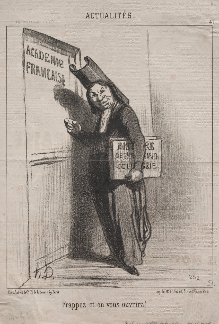 Tatsachen (Nr. 41): Klopf an und es wird dir geöffnet! von Honoré Daumier