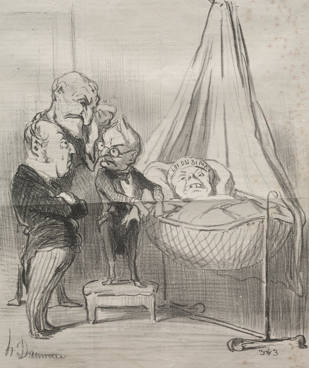 Aktualitäten: Entschieden, sie ist sehr krank!... von Honoré Daumier