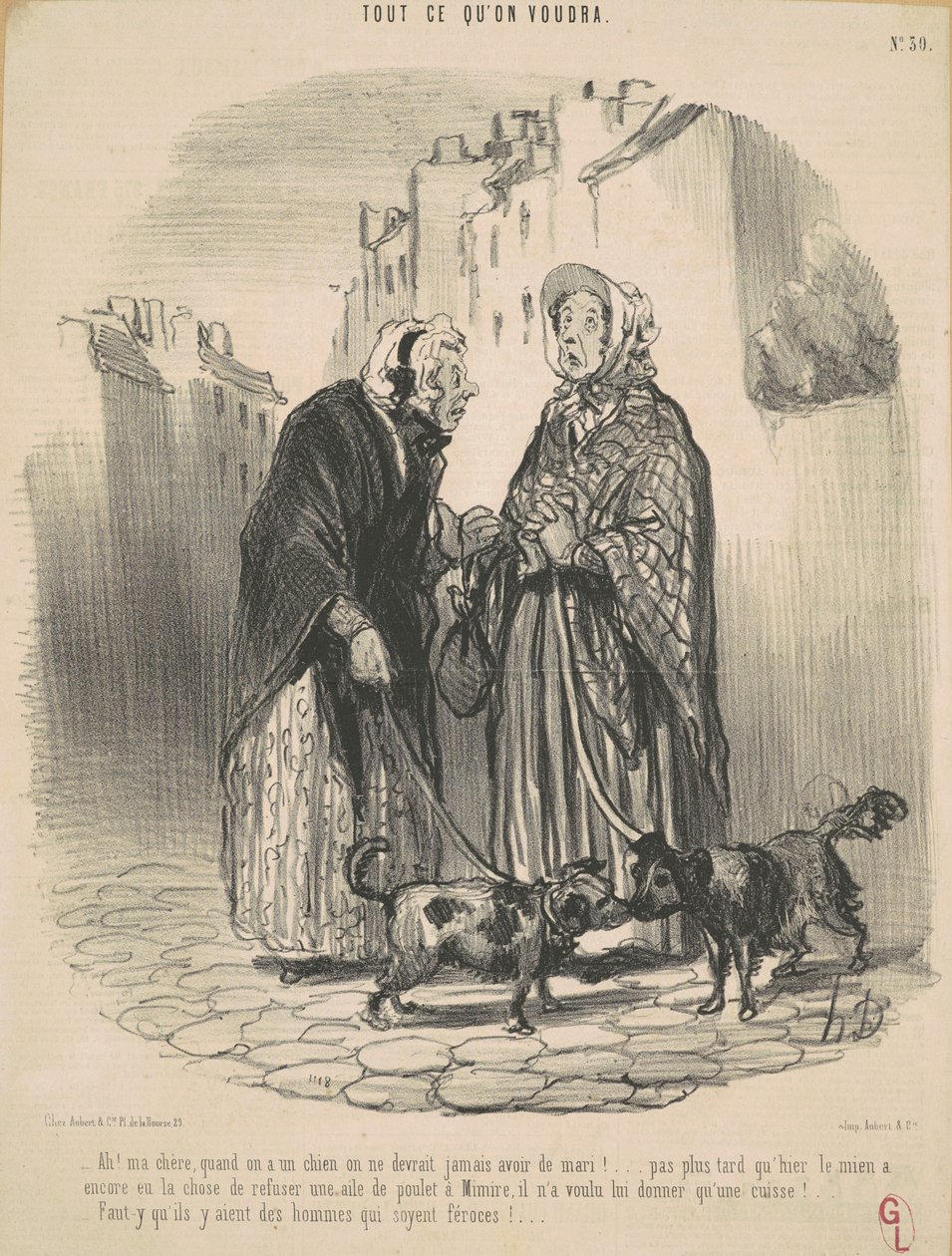 Ah! Meine Liebe, wenn man einen Hund hat ... von Honoré Daumier