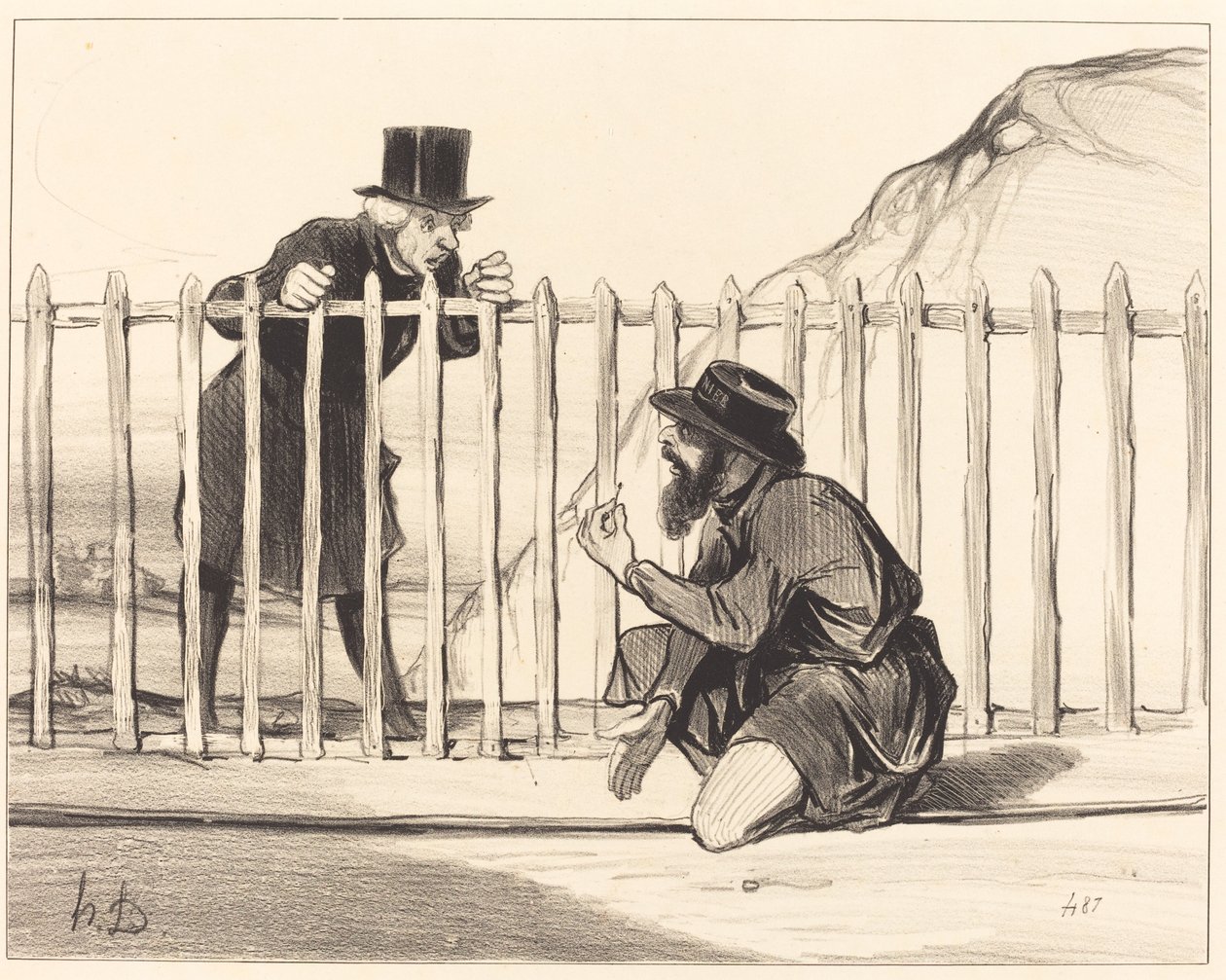 Ah! Nun... der Konvoi... kann sich rühmen, entkommen zu sein... von Honoré Daumier