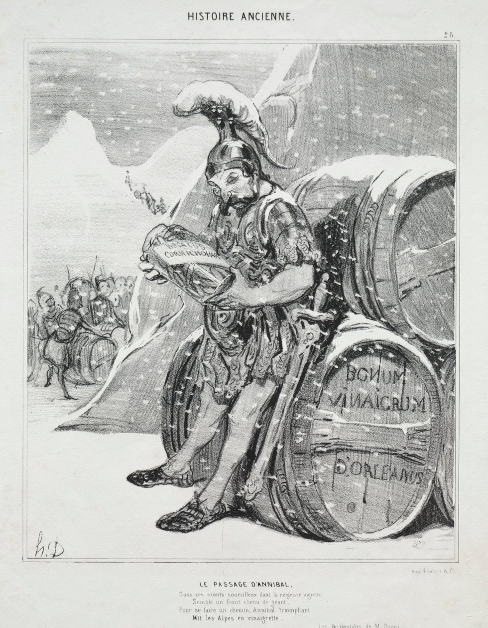Alte Geschichte, Tafel 28: Der Durchgang von Hannibal von Honoré Daumier