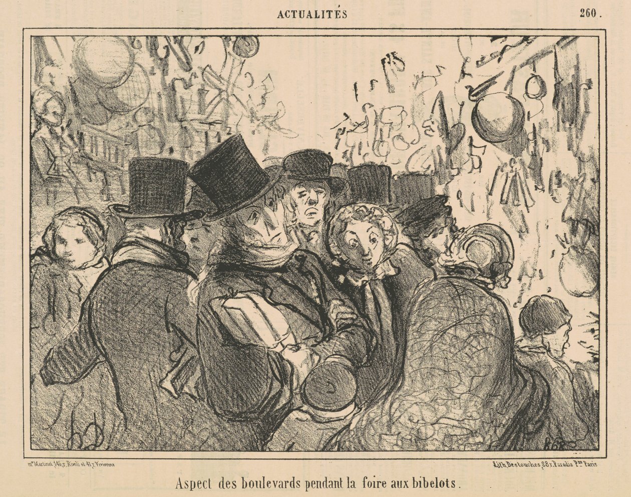 Aussehen der Boulevards während der Trödelmesse von Honoré Daumier