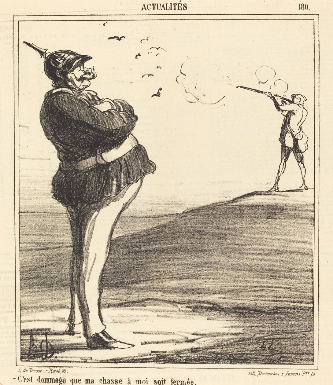 Es ist schade, dass meine Jagd geschlossen ist von Honoré Daumier