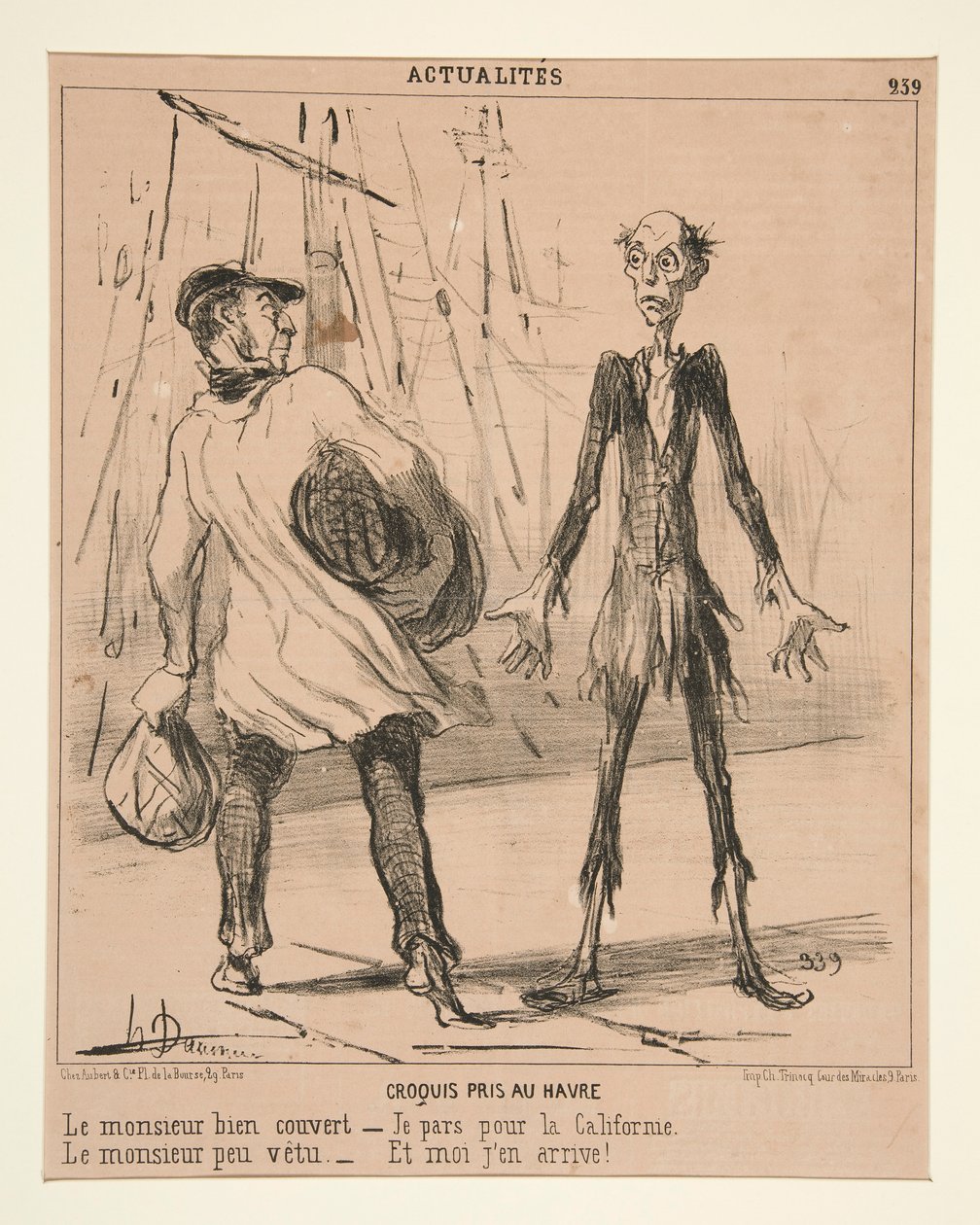 Skizze in Le Havre: Der gut gekleidete Herr von Honoré Daumier