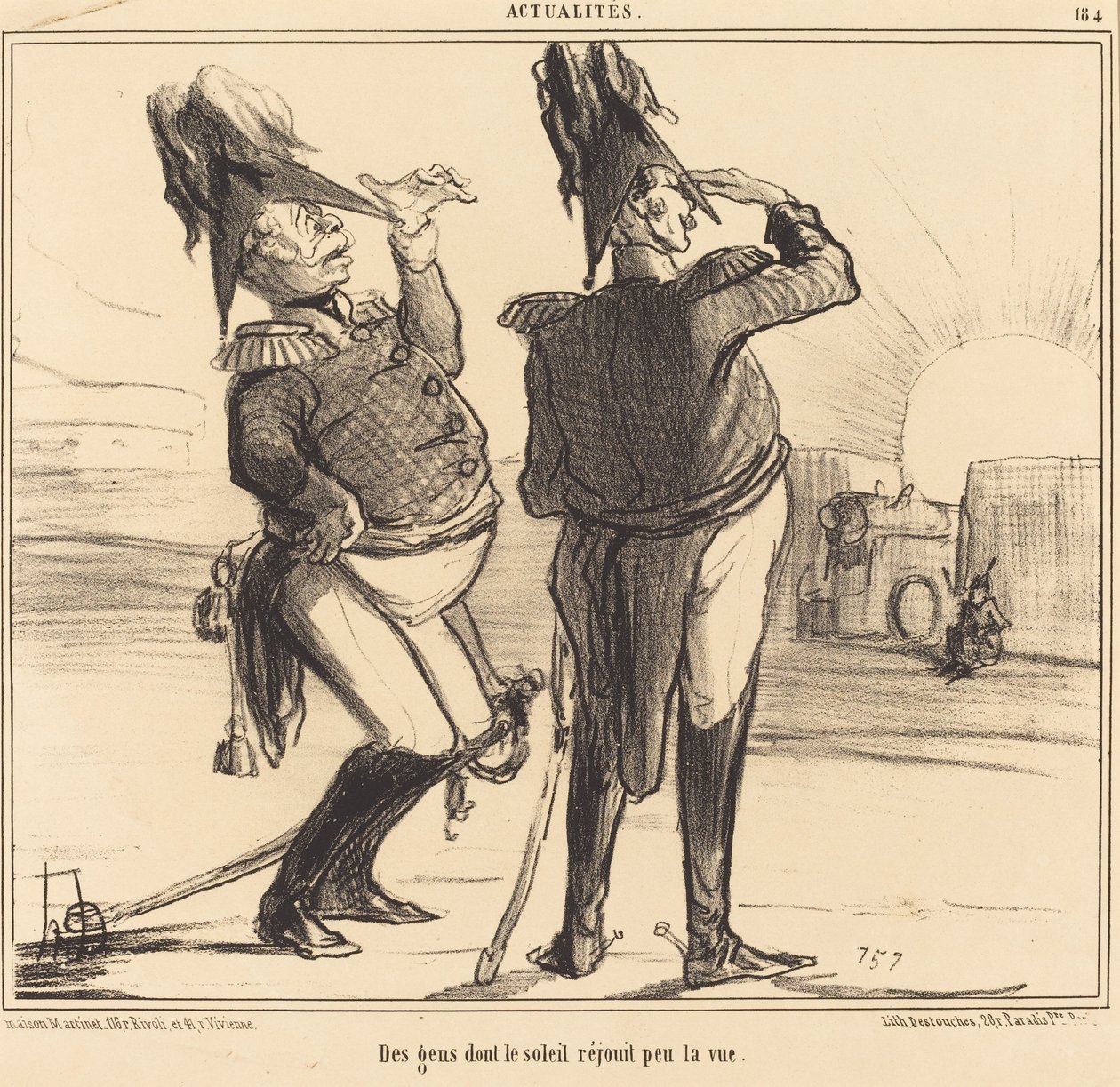 Menschen, deren Augen sich wenig an der Sonne erfreuen von Honoré Daumier
