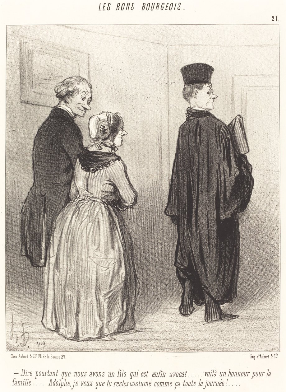 Dire... dass wir einen Sohn haben, der... Anwalt ist... von Honoré Daumier