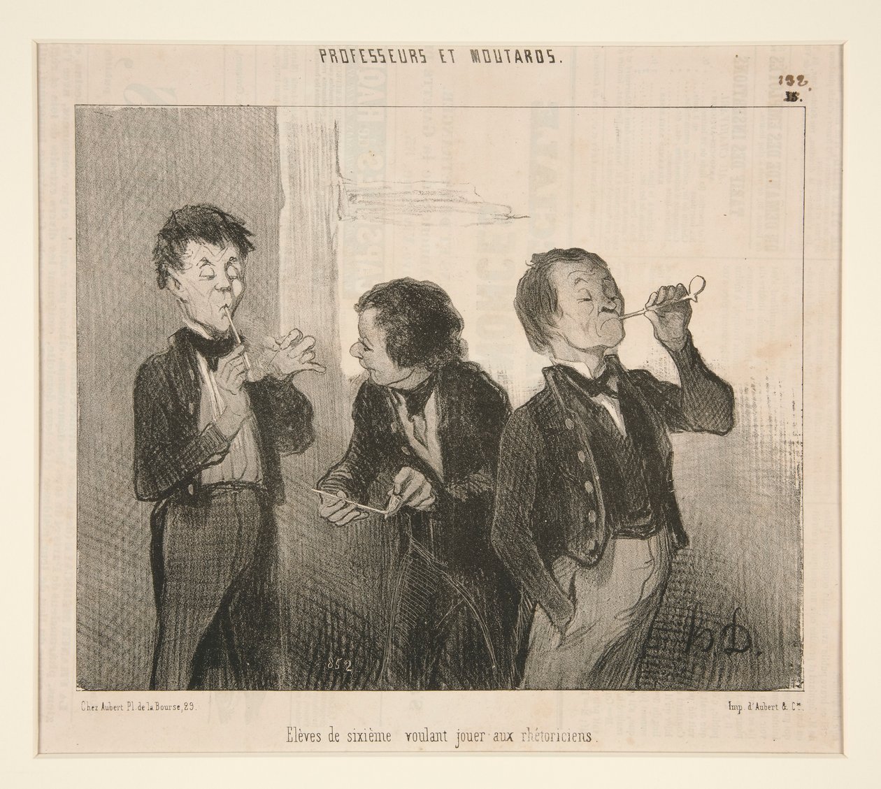 Schüler der sechsten Klasse wollen Rhetoriker spielen von Honoré Daumier