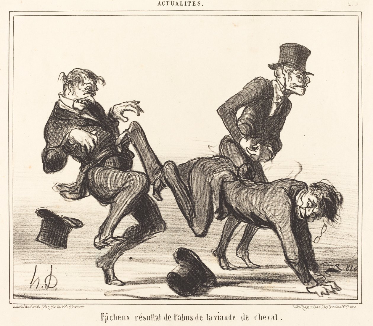 Schlechtes Ergebnis... vom Pferdefleisch von Honoré Daumier