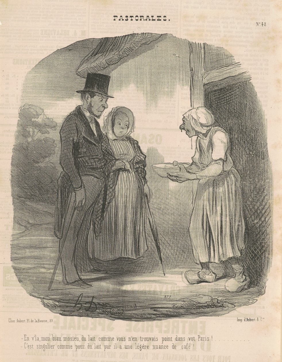 Humanitäre Schriftstellerin, die sich dem Mann widmet... von Honoré Daumier