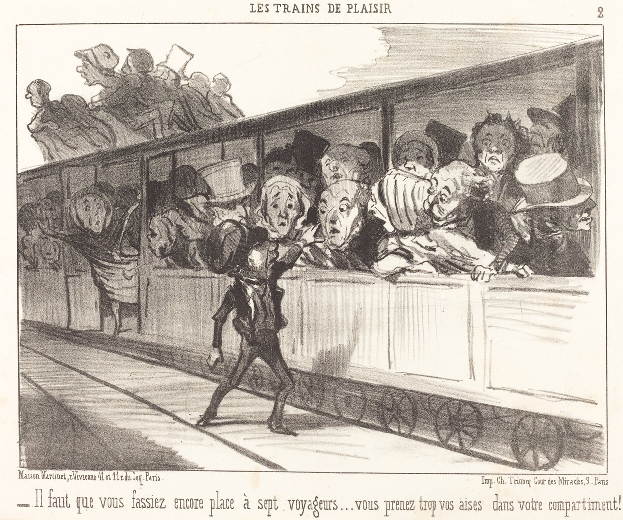 Sie müssen noch Platz machen... von Honoré Daumier